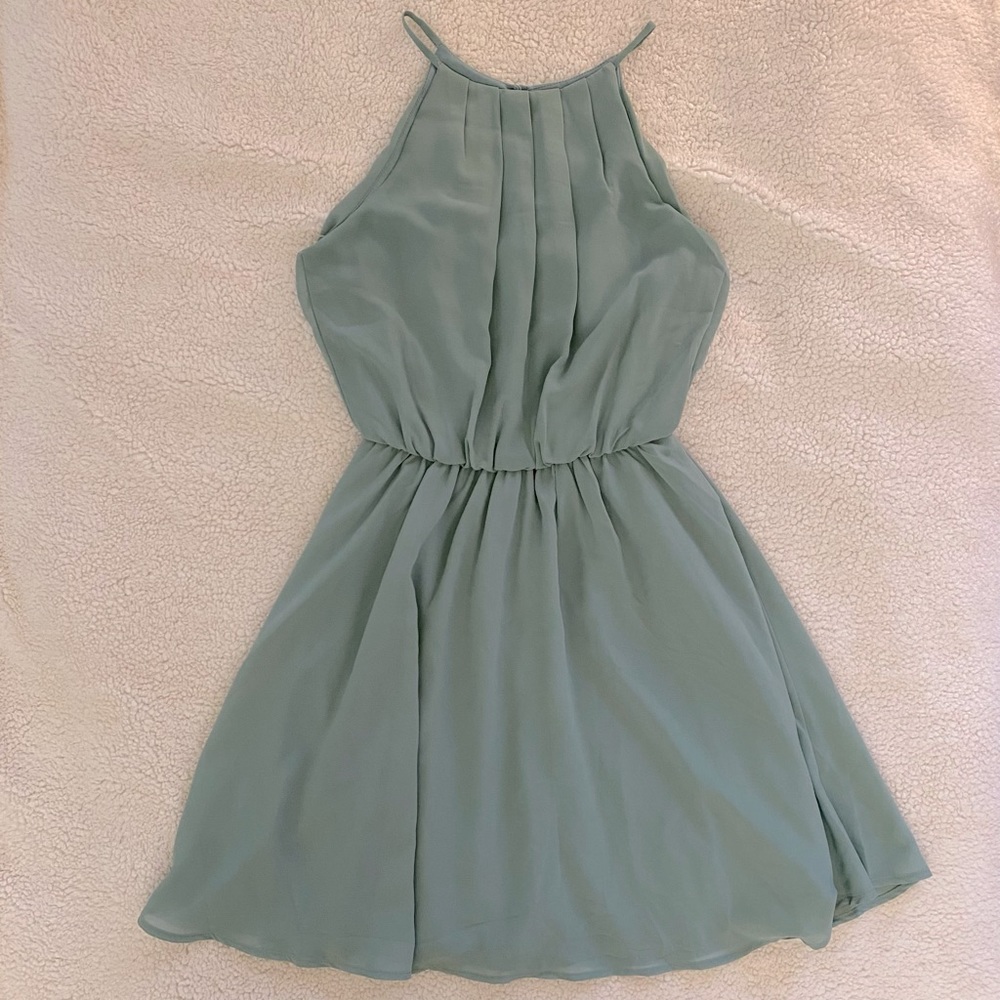 (NWOT) Chiffon Halter Dress